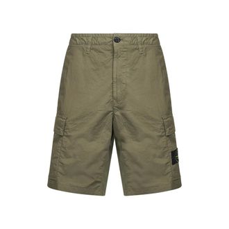 Stone Island Casual Shorts, male, Green, W33, Cargo Shorts