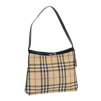 Burberry Pre-owned Shoulder Bags, female, Beige, Size: ONE SIZE Pre-owned Vintage Shoulder Bag