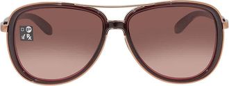 Oakley Split Time Red Gradient Pilot Ladies Sunglasses OO4129 412902 58