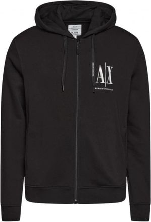 A|X Armani Exchange Stijlvol Sweatshirt met Uniek Ontwerp - Heren - Vesten met rits - Zwart - 2XL - Hoodies & sweatvesten