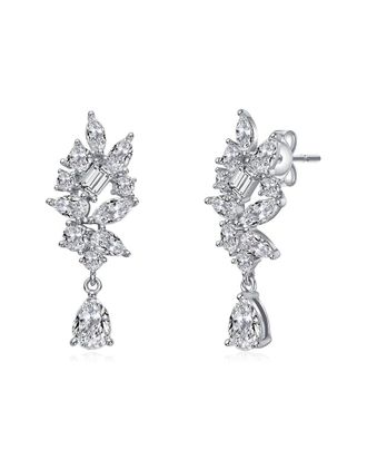 Rachel Glauber Plated Cz Dangle Earrings