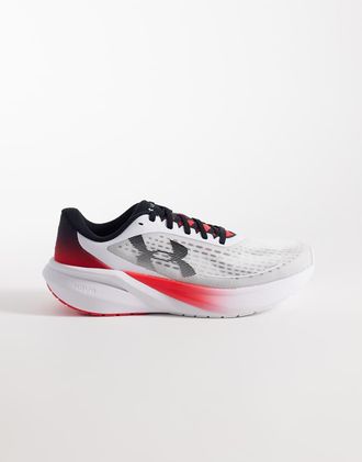 Under Armour Velociti Pace - Sneakers da corsa bianche e rosso racer-Bianco