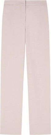 Emporio Armani Rechte Broek van Gewassen Twill - Dames - Straight fit broeken - Beige - XL - Broeken