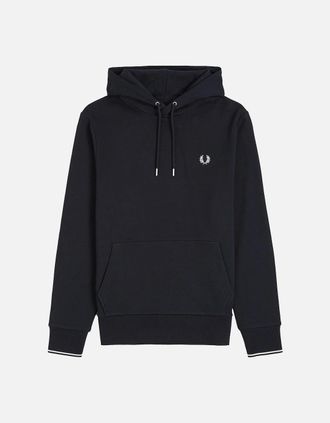 Fred Perry Mens Fred Perry Overhead Hooded Sweatshirt - Navy - Size: 36