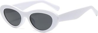 Generic Small Frame Female Outdoor Sunglasses Men Driving Sports Sun Glasses(White)
