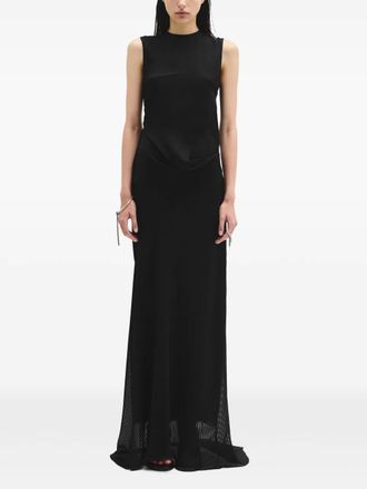 Ann Demeulemeester Leah asymmetric dress - women - Silk/Viscose - 44 - Black