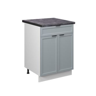 Vicco Mueble Bajo De Cocina Fame-line, Azul Claro-gris, 60 Cm Con Caj&oacute;n, Et Antracita Vicco