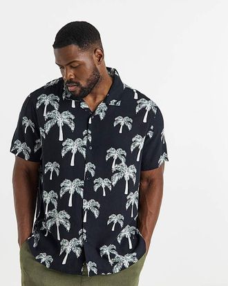 Jacamo Mono Palm Print Shirt