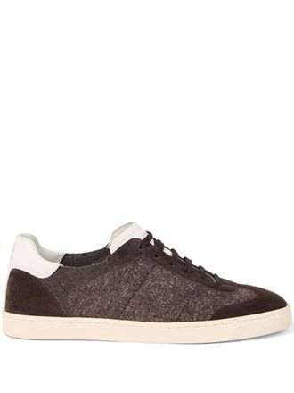 Brunello Cucinelli Gebreide sneakers - Bruin