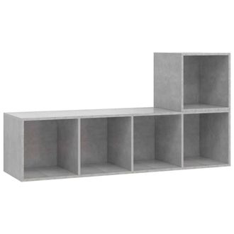 Berkfield Home 2 Piece TV Cabinet Set Concrete Grey Engineered Wood