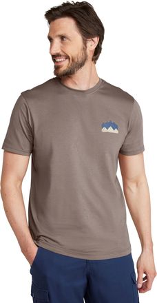 Mountain Warehouse Mountain Peak Mens Graphic T-Shirt - Breathable & Comfortable Lightweight Tee with UV Protection - Spring, Summer, Walking, Hiking & Outdoors Dark Bei