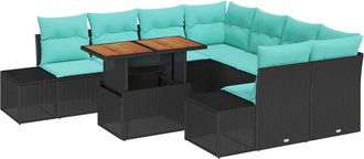 vidaXL Conjunto De Comedor De Jard&iacute;n 9 Uds. 8-n&uacute;mero De Plazas Vidaxl
