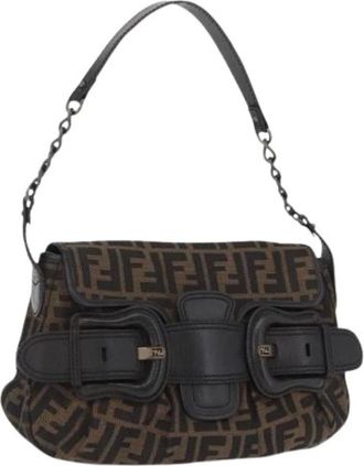Fendi Pre-owned Zucca Canvas Shoulder Bag - - Pre-owned - Donna - Marrone - ONE SIZE