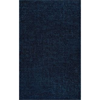 Jonathan Y Designs Haze Solid Low-Pile Area Rug in Navy at Nordstrom, Size 2Ft 0In X 8Ft 0In