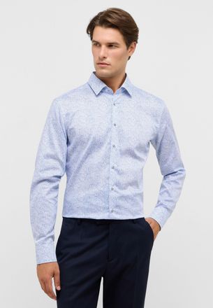 Eterna Langarmhemd ETERNA SLIM FIT, Herren, Gr. 43, Normalgr&ouml;ssen, blau (hellblau), Twill, 100% Baumwolle, schmal, Manschette, Hemden Langarmhemd, NON IRON (