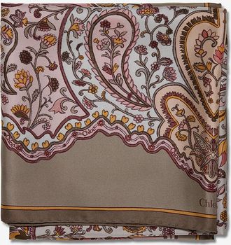 Chlo&eacute; Quadratisches Seidentwillhalstuch The Chlo&eacute; Paisley