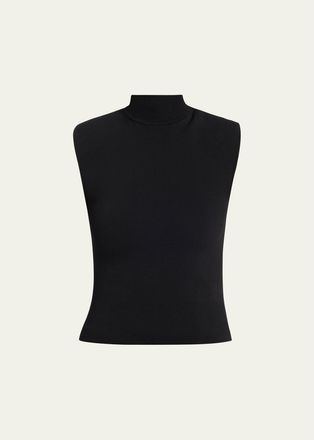 Toccin Diala Sleeveless Mock-Neck Knit Top