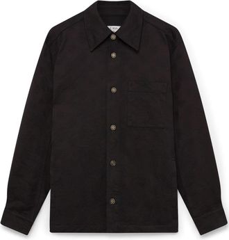 Casablanca Denim Monogram Overshirt - Heren - Casual Overhemden - Zwart - M - Denim - Overhemden