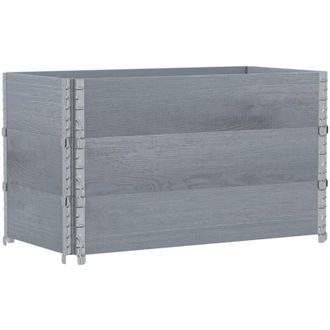 vidaXL Jardinera De Madera Maciza De Pino Gris 100x50 Cm Vidaxl