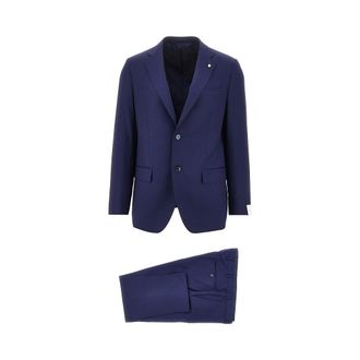 Lubiam Wool single-breasted tailored suit Man 48