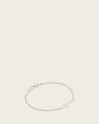 AllSaints Main: 100% Sterling Silver Gabe Cross Bracelet, Size: One Size