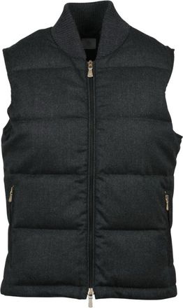 Eleventy Smanicato in Am&egrave; - Dames - Bodywarmers - Grijs - XS - Wol - Jassen