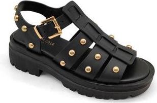 Kenneth Cole Herron Stud Sandal in Black Leather at Nordstrom Rack, Size 7.5