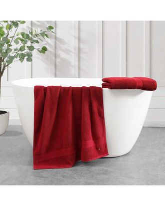 Tommy Hilfiger 200 Thread Count Modern American Solid Carded Cotton Z-Twist 2Pc Towel Set