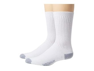 Wigwam Diabetic Sport Crew, 2-Pack Crew Cut Socks Shoes White : MD (US Mens Shoe 5-9.5 - Womens Shoe 6-10), Tencel/Polyester/Nylon