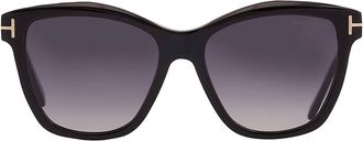 Tom Ford Lucia Polarized Smoke Cat Eye Ladies Sunglasses FT1087 01D 54