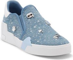 Karl Lagerfeld Maude Slip-On Sneaker in Light Blue at Nordstrom Rack, Size 8.5