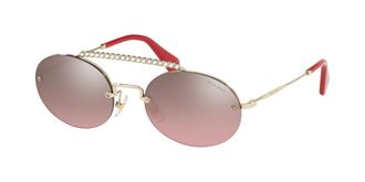 Miu Miu MU60TS ZVN095 Womens Sunglasses Gold Size 54