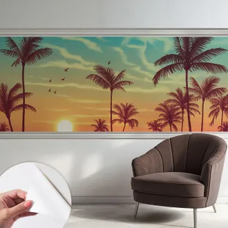 Tulup Carta Da Parati Adesiva - Fotomurale - Facile Da Applicare - Per La Soggiorno - Camera Da Letto - Paesaggio Tropicale 250x104 Cm