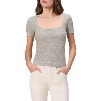 Paige Etoile Mixed Stitch Cotton Blend Sweater in Sea Mist at Nordstrom, Size Xx-Small
