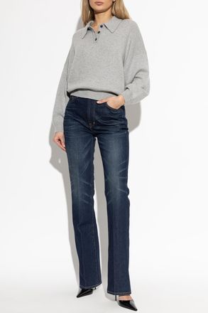 Tom Ford Jeans With Abrasions, Womens, Navy Blue