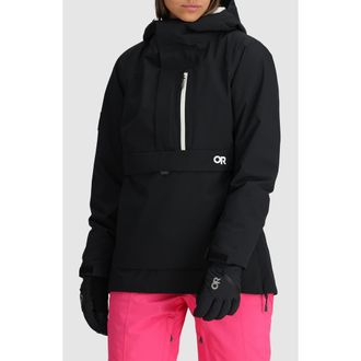Outdoor Research Snowcrew Anorak in Black/snow at Nordstrom, Size Small