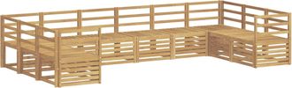 vidaXL Conjunto De Sof&aacute;s De Exterior 10 Uds. Blanco Vidaxl