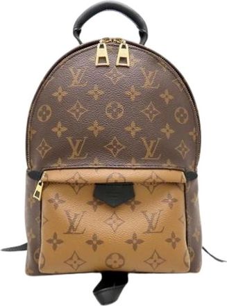 Louis Vuitton Pre-owned Vintage Canvas Rugzak - Dames - Vintage Rugzakken - Bruin - ONE Size - Leer - Vintage