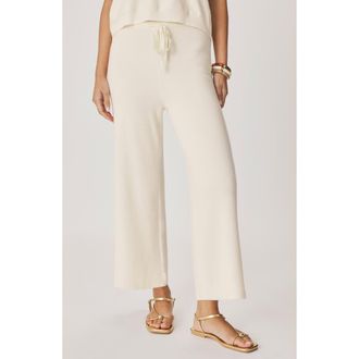 Splendid Christa Crop Sweater Pants in Shell White at Nordstrom, Size X-Large