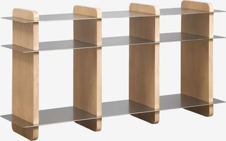 Sklum Estanter&iacute;a 150x40 Cm En Madera De Mango Y Acero Tokyo Sklum