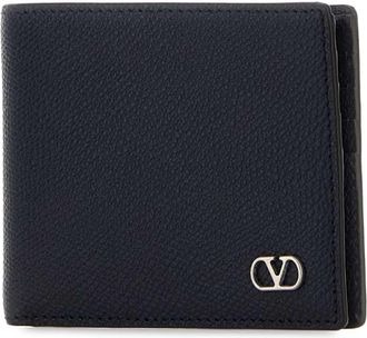 Valentino Garavani Mens Wallet Navy Calf Leather