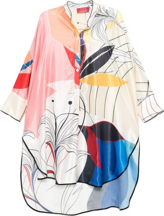 F.R.S. Bedrucktes Seidenkleid