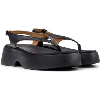 Camper Tasha Platform Thong Sandal in Black at Nordstrom, Size 40