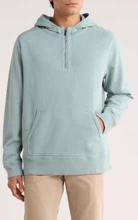 Tommy Bahama Cirrus Breeze Half Zip Hoodie in Dark Alpine at Nordstrom, Size Xxx-Large