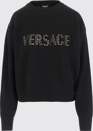 Versace Pullover girocollo Versace in lana con logo