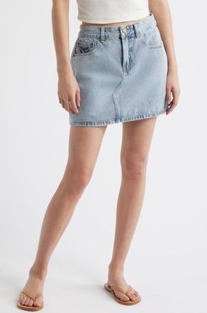 Rip Curl Tabby 2.0 Denim Miniskirt in Vintage Blue at Nordstrom, Size Xx-Large