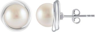 Splendid Pearls Silver 7-8Mmmm Pearl Earrings