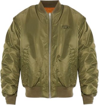 Diesel W-Type-D1 Jacket - Heren - Bomber jackets - Groen - XL - Leer - Jassen