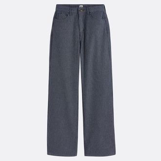 La Redoute Collections Gestreepte jeans met wijde pijpen