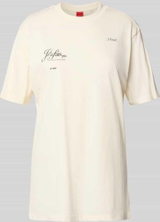 HUGO BOSS Relaxed Fit T-Shirt aus reiner Baumwolle in Offwhite, Größe XL